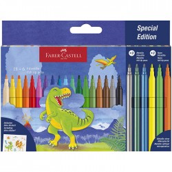 Carioca 18+6 culori Faber Castell Dinozauri, 554222