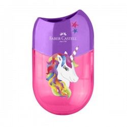 Ascutitoare plastic dubla cu radiera si rezervor model Unicorn si Dinozaur...