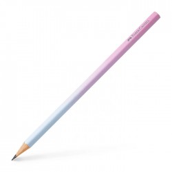 Creion grafit B triunghiular, fara radiera, Faber Castell Flow, Roz-Blue 1184027