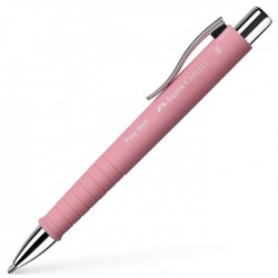 Pix cu mecanism si grip Faber Castell Poly Ball Rose FC241127